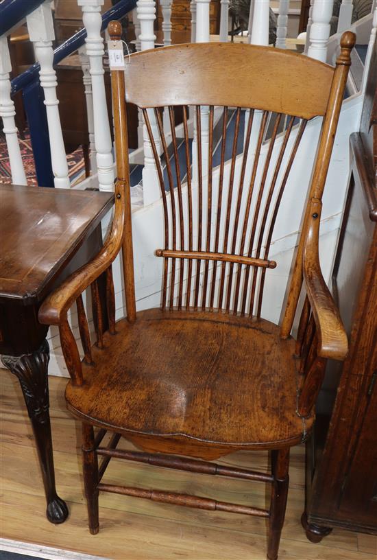 Early 20th century American ash and beech elbow chair